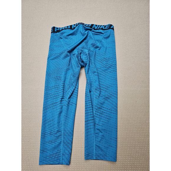 Nike Pro Dri-Fit Capri Crop Leggings Pants Compression Mens Medium Green 837994 - Picture 8 of 8